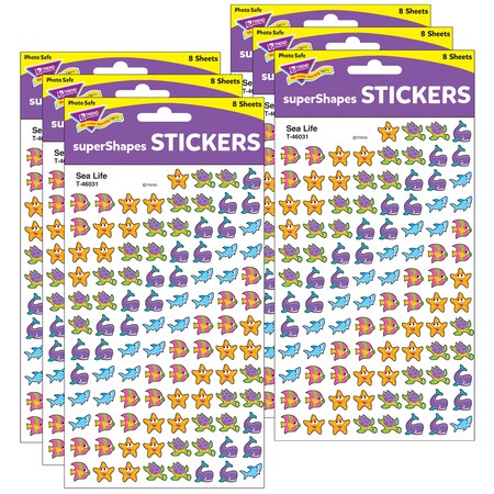 Trend Enterprises Sea Life superShapes Stickers, PK4800 T46031